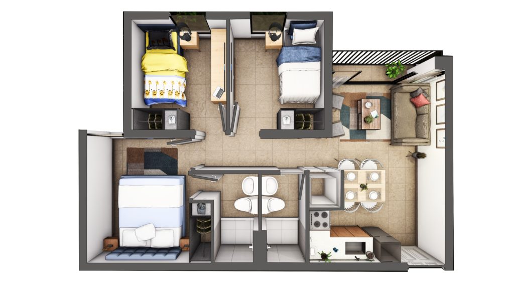 Distribución del apartamento